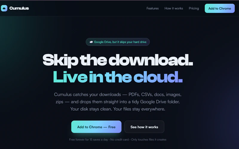 Cumulus- Save direct to your cloud screenshot 2