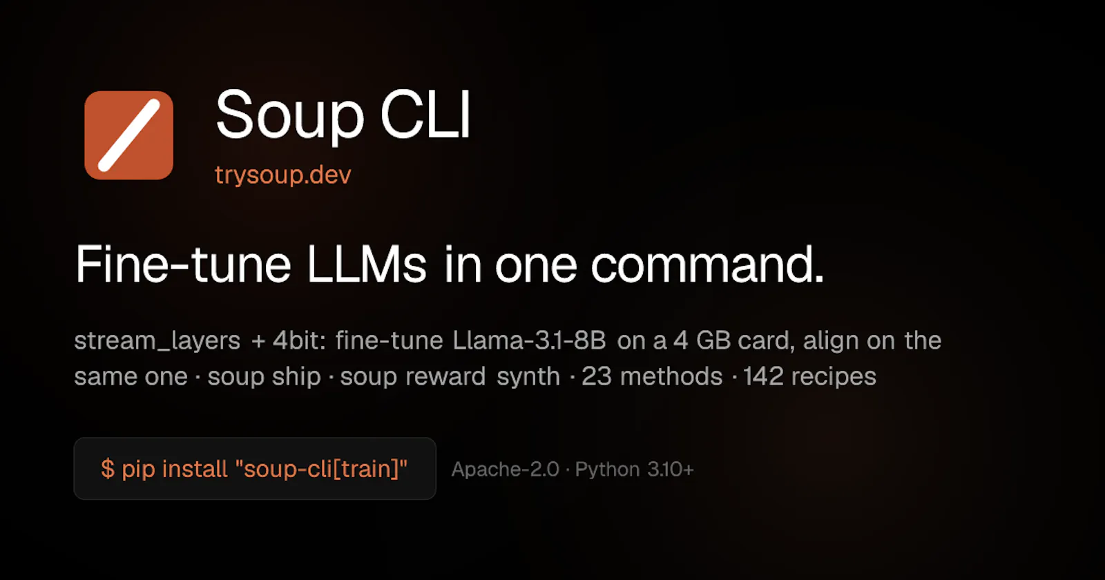 Soup CLI screenshot 2