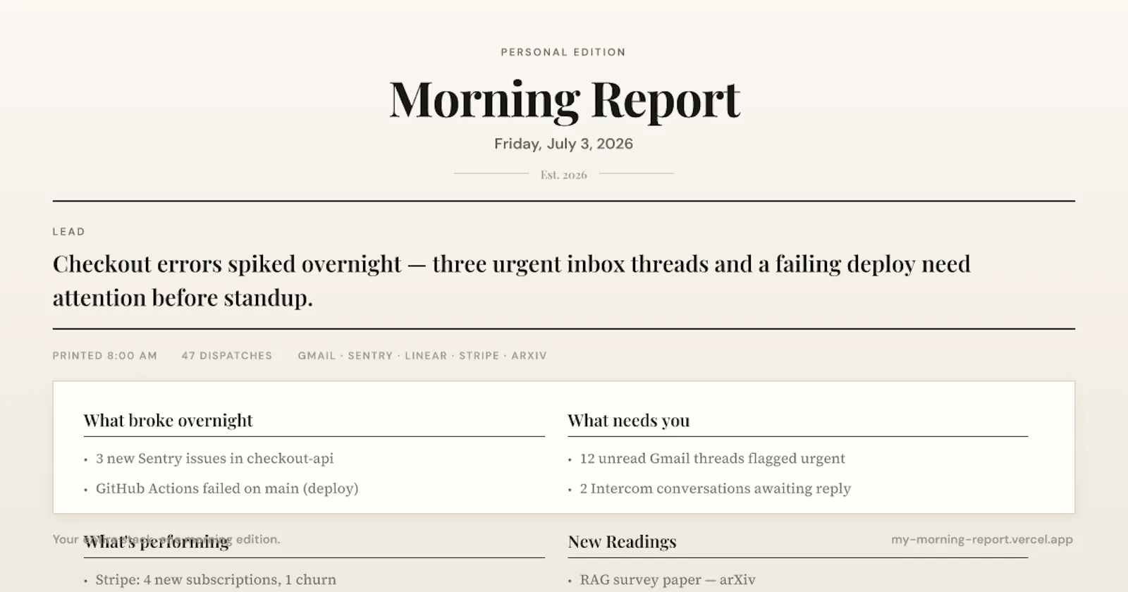 My Morning Report screenshot 2
