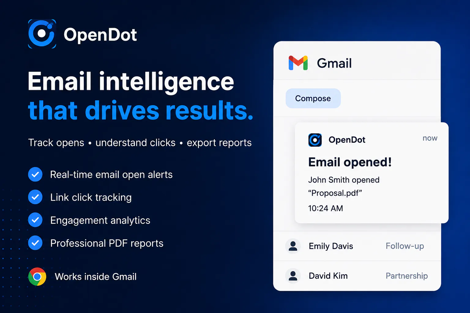 OpenDot — Email Intelligence for Gmail gallery image