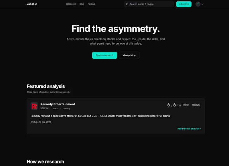 valu8.io screenshot 7