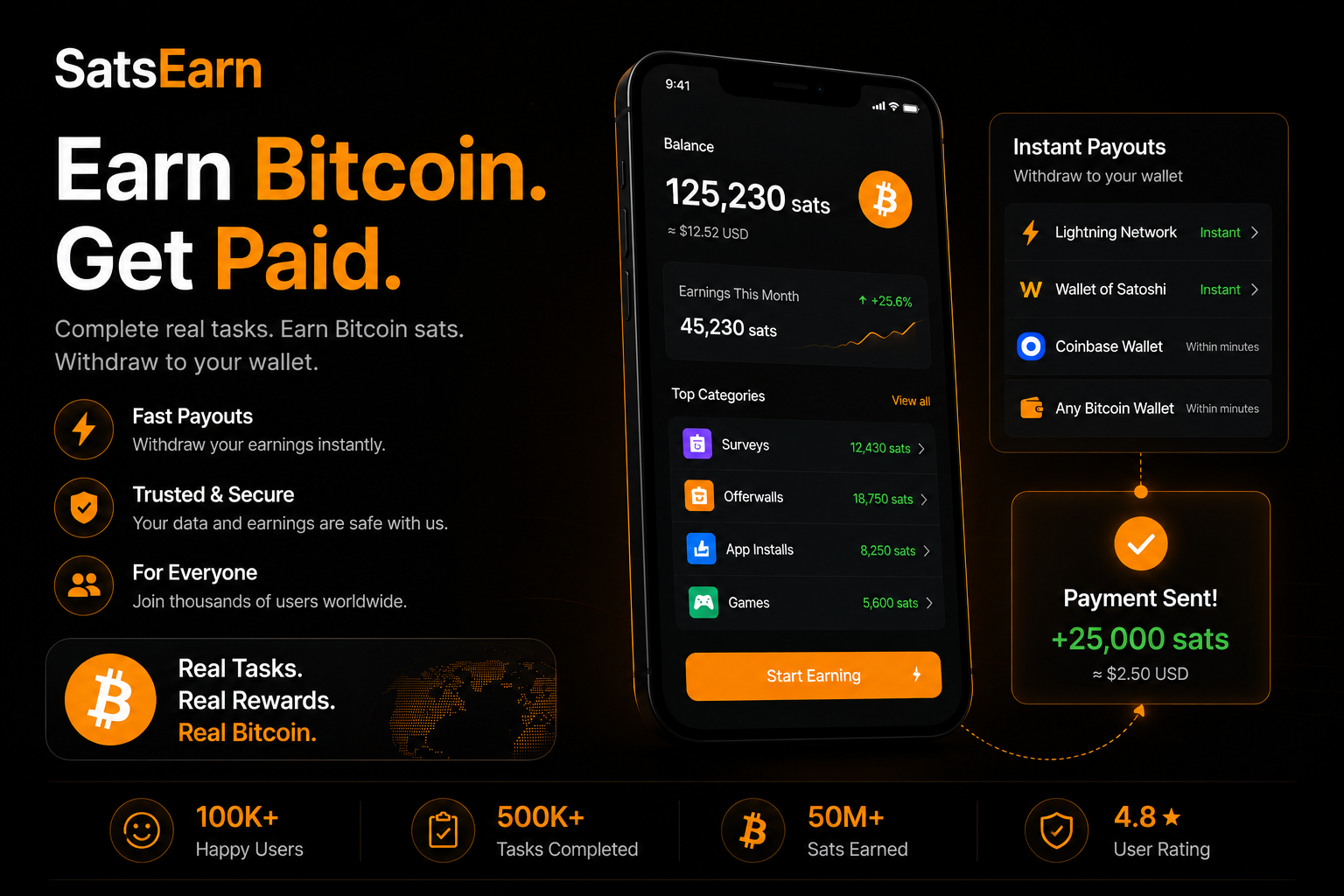 SatsEarn: Stack Sats, Not Excuses gallery image