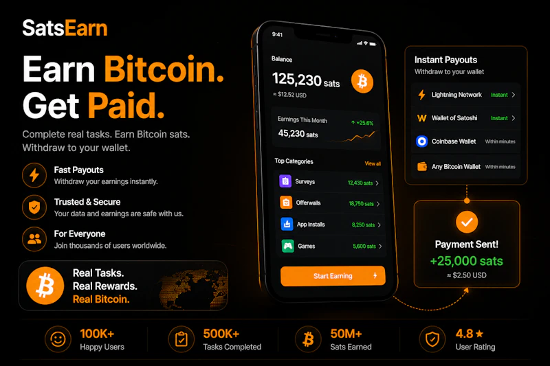 SatsEarn: Stack Sats, Not Excuses screenshot 5