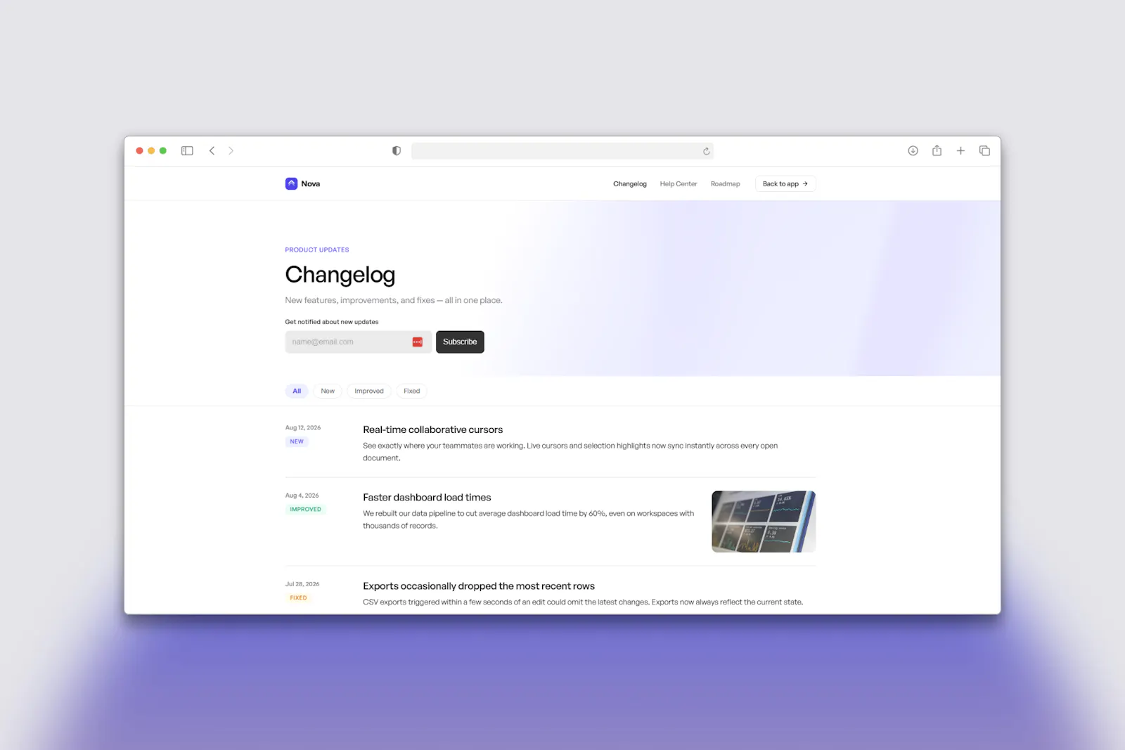 Nova Log screenshot 1