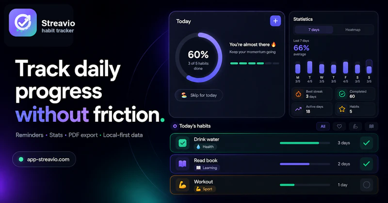 Streavio — Habit Tracker screenshot 1