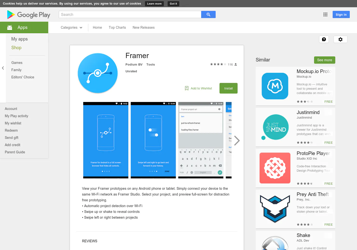 Framer for Android