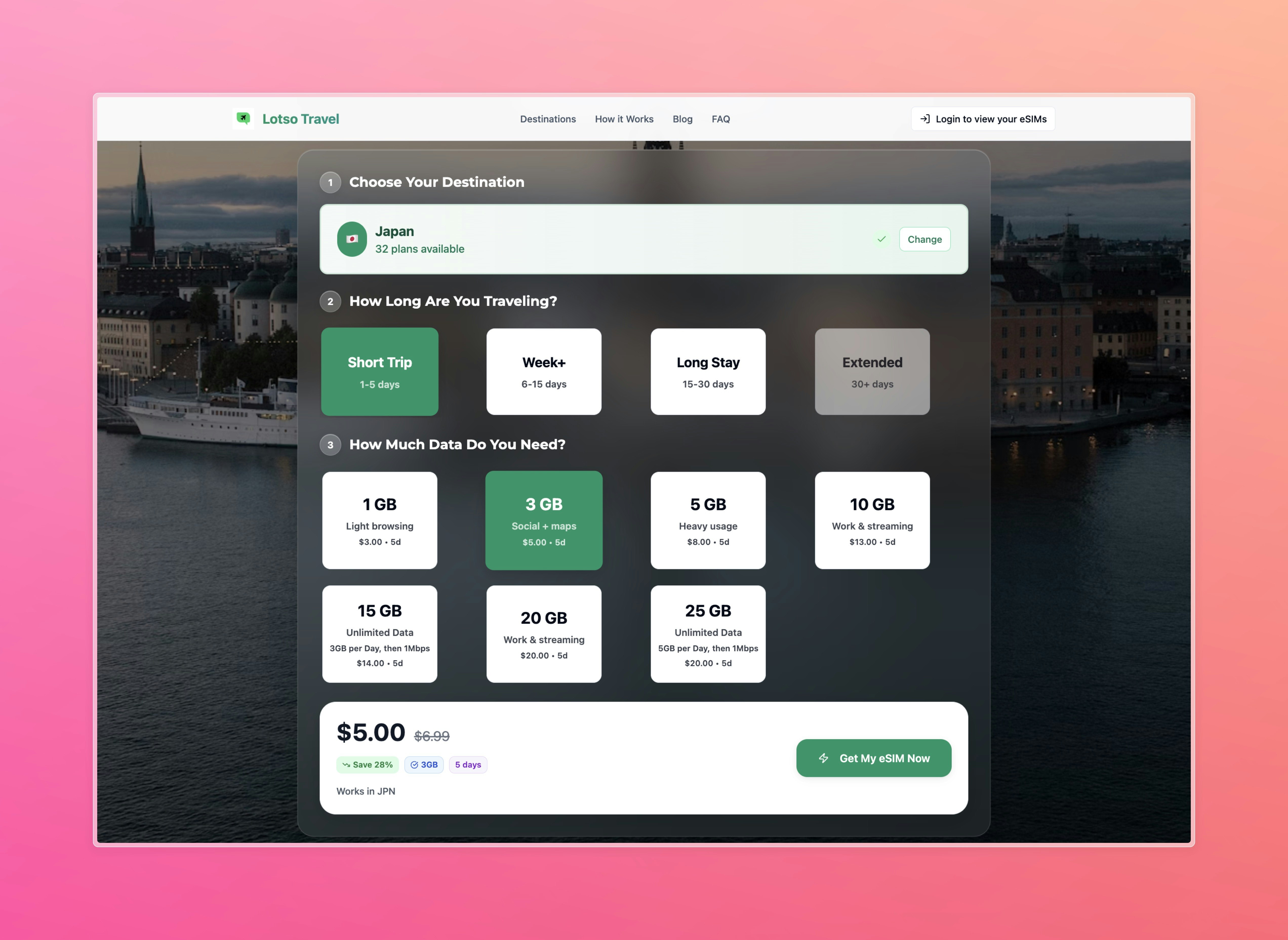 LotTravel - ESIM in 30 secondi.Prezzi imbattibili. media 3