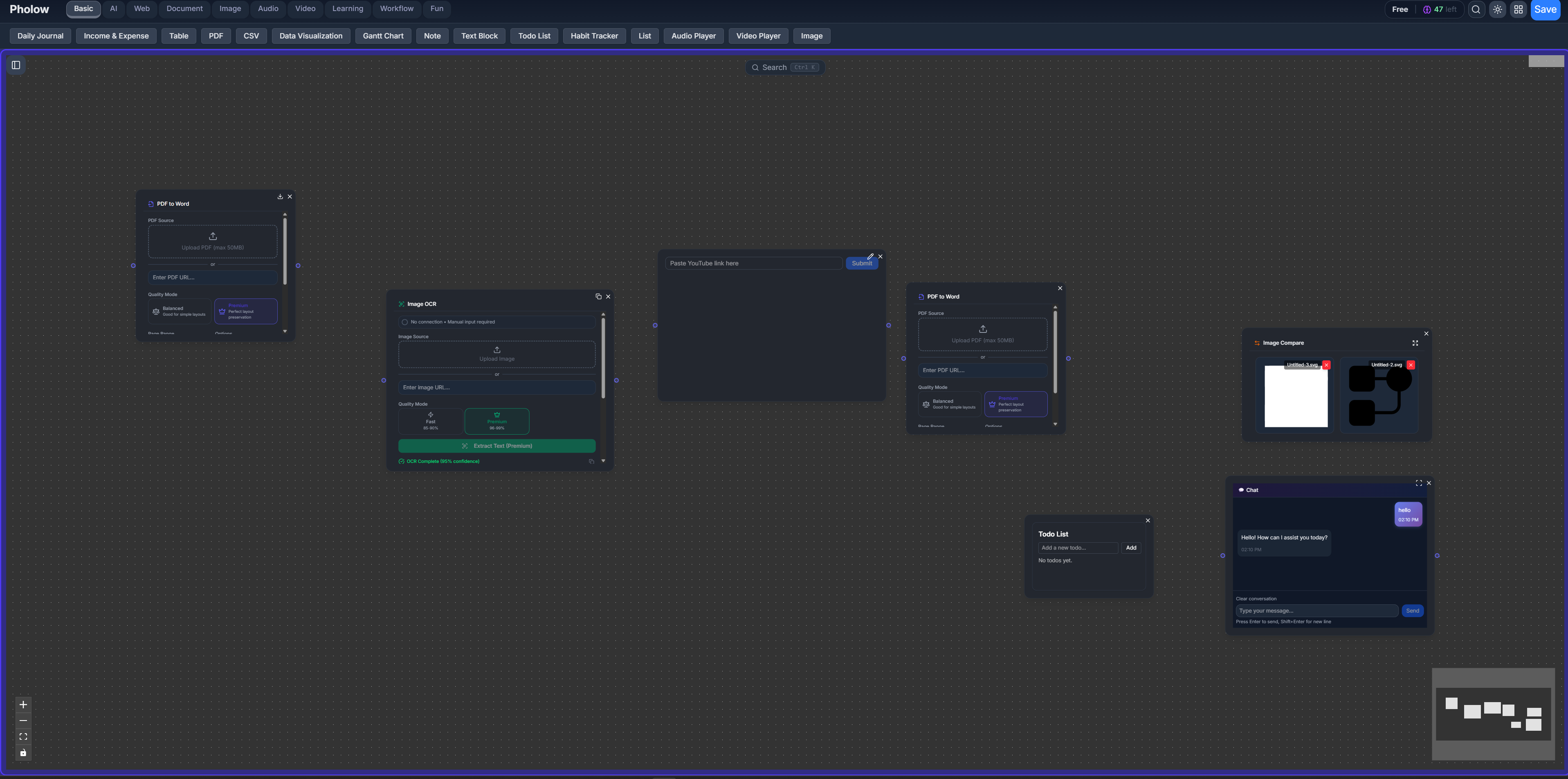Pholow - Main product screenshot demonstrating key features and user interface