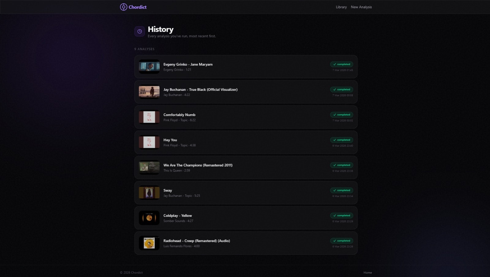 Chordict — Audio Chord & Lyric Analyzer gallery image