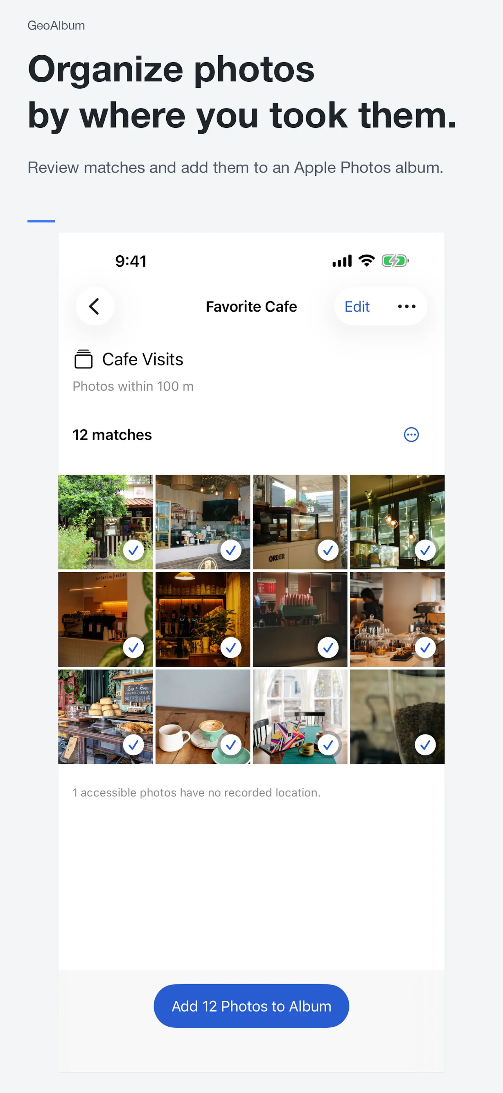 GeoAlbum: Sort Photos by Place screenshot 3