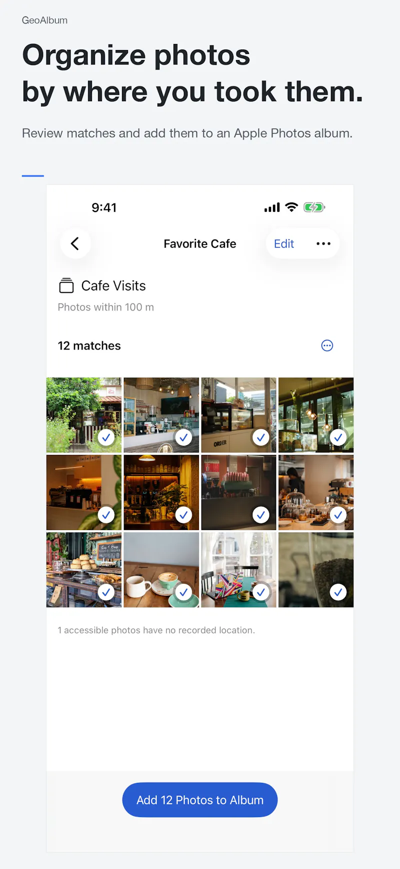 GeoAlbum: Sort Photos by Place screenshot 3