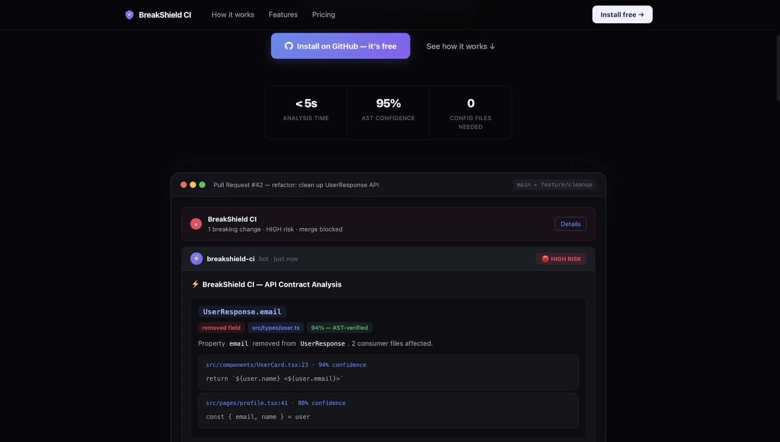 BreakShield CI screenshot 1