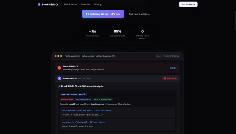 BreakShield CI screenshot 1