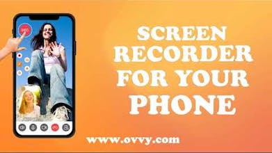 IXI Screen Recorder for Android - On-screen video recording tool with speaker audio, microphone input, and front-facing camera feed.