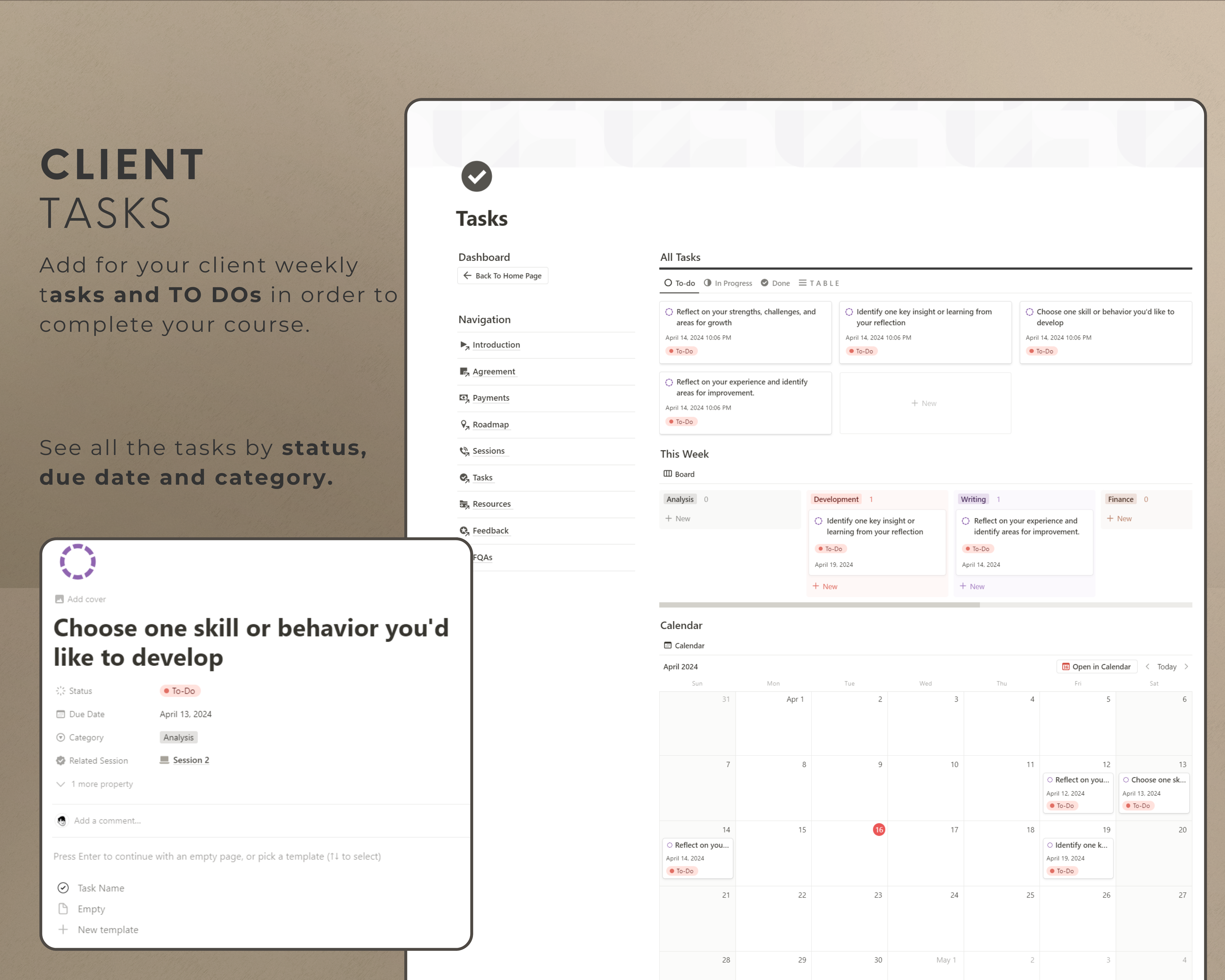 Portal do cliente de treinamento - modelo de noção media 7