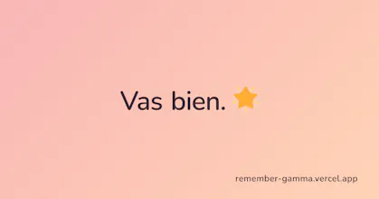 Remember — vas bien gallery image