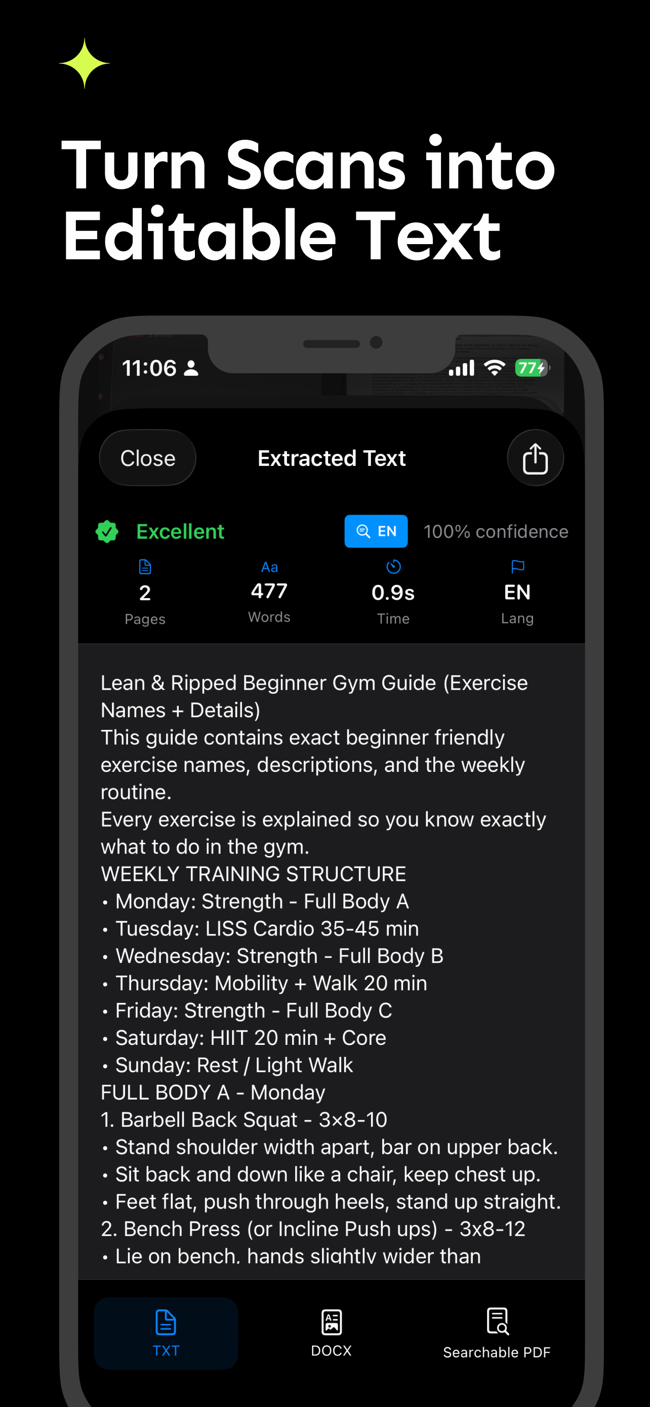 Scanner App For Docs - Screenshot 3 showing product features and functionality