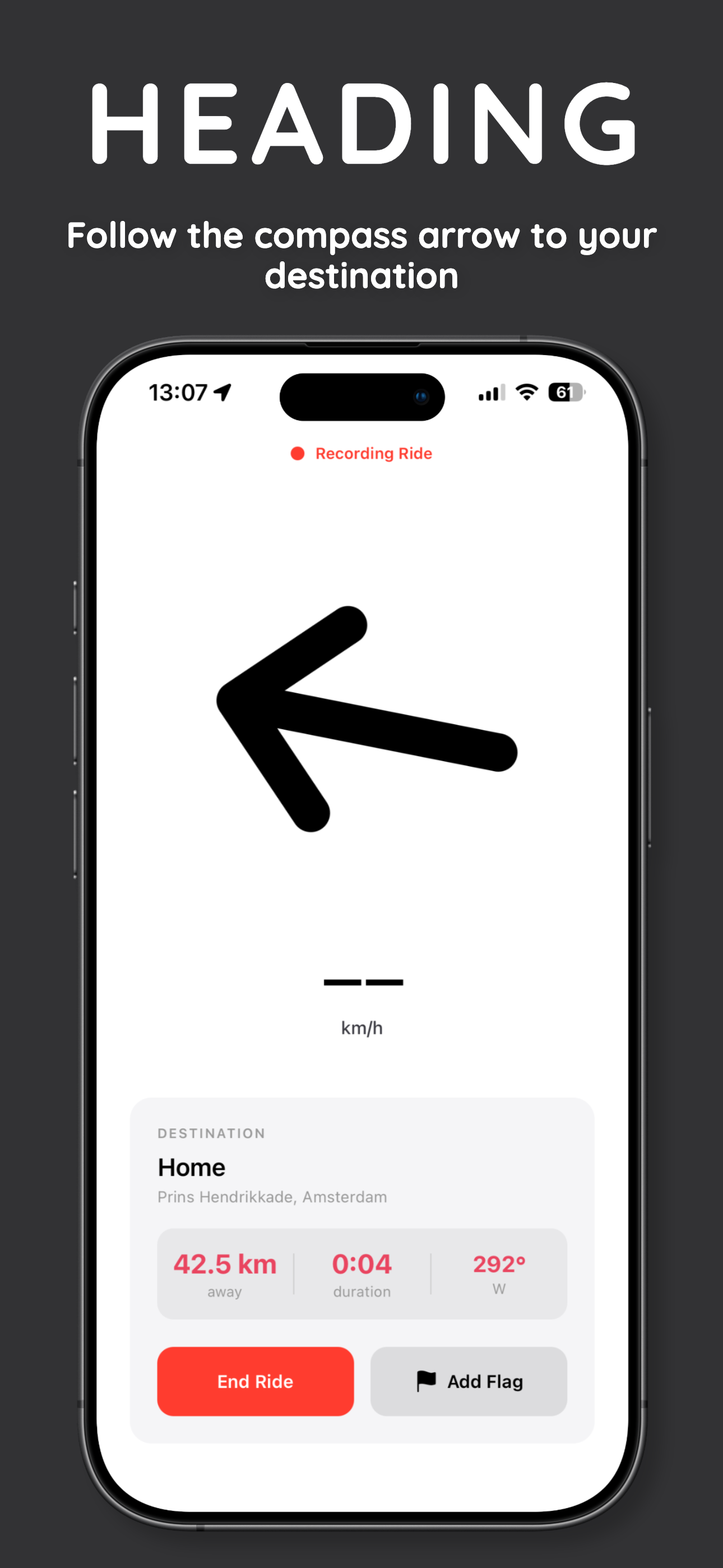 Heading Compass for Motorcycles - Screenshot 4 showing product features and functionality