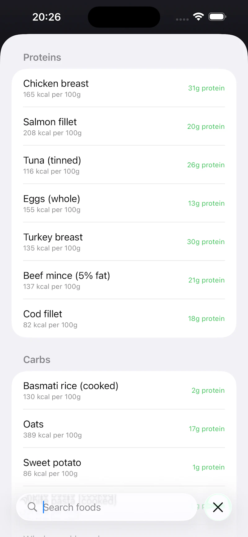 FuelCalc: Macro & Calorie Log screenshot 3