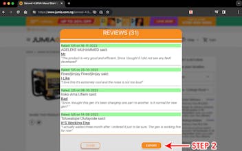 Jumia Reviews Extractor for Chrome gallery image