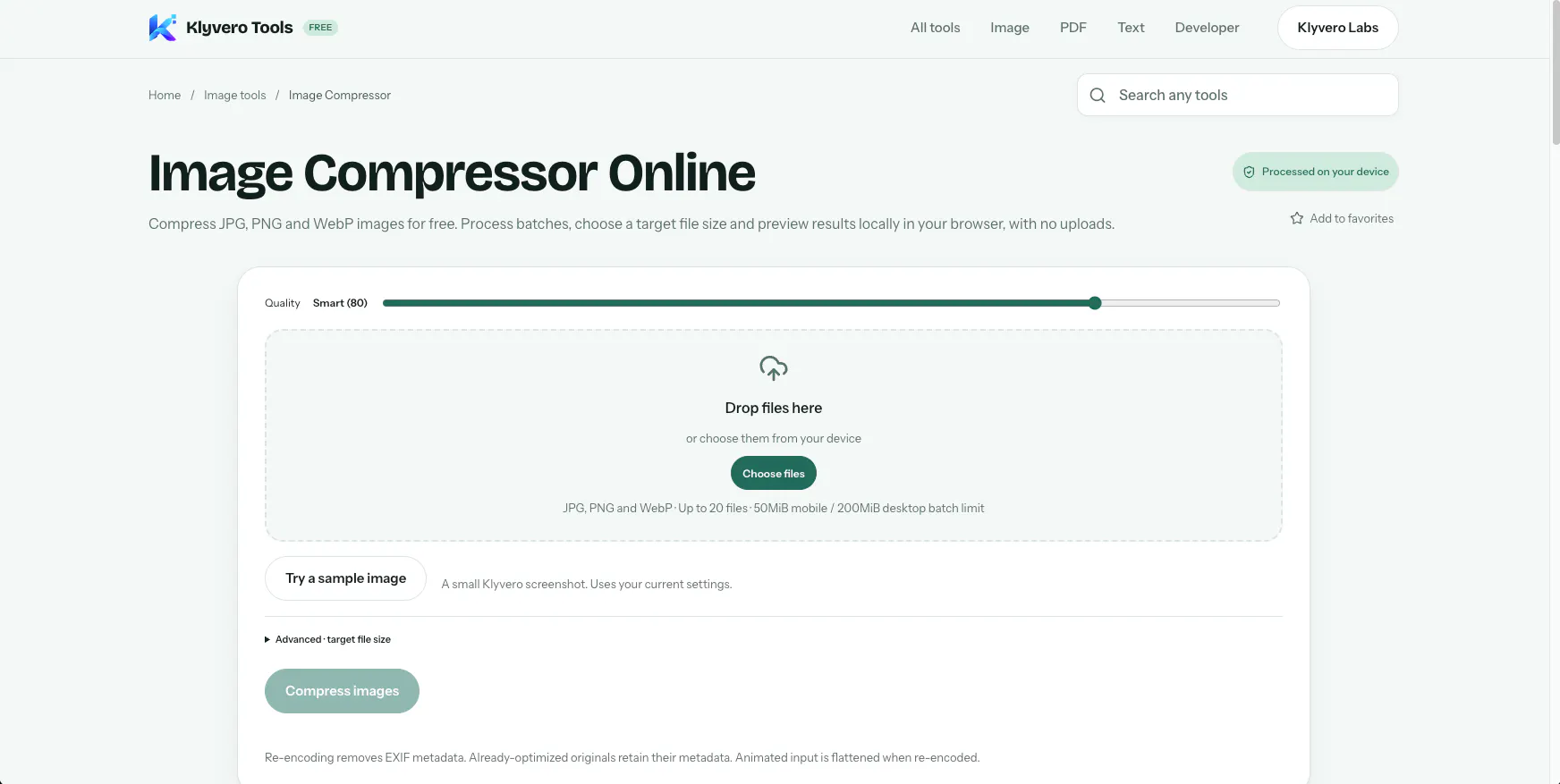 Klyvero Image Compressor gallery image