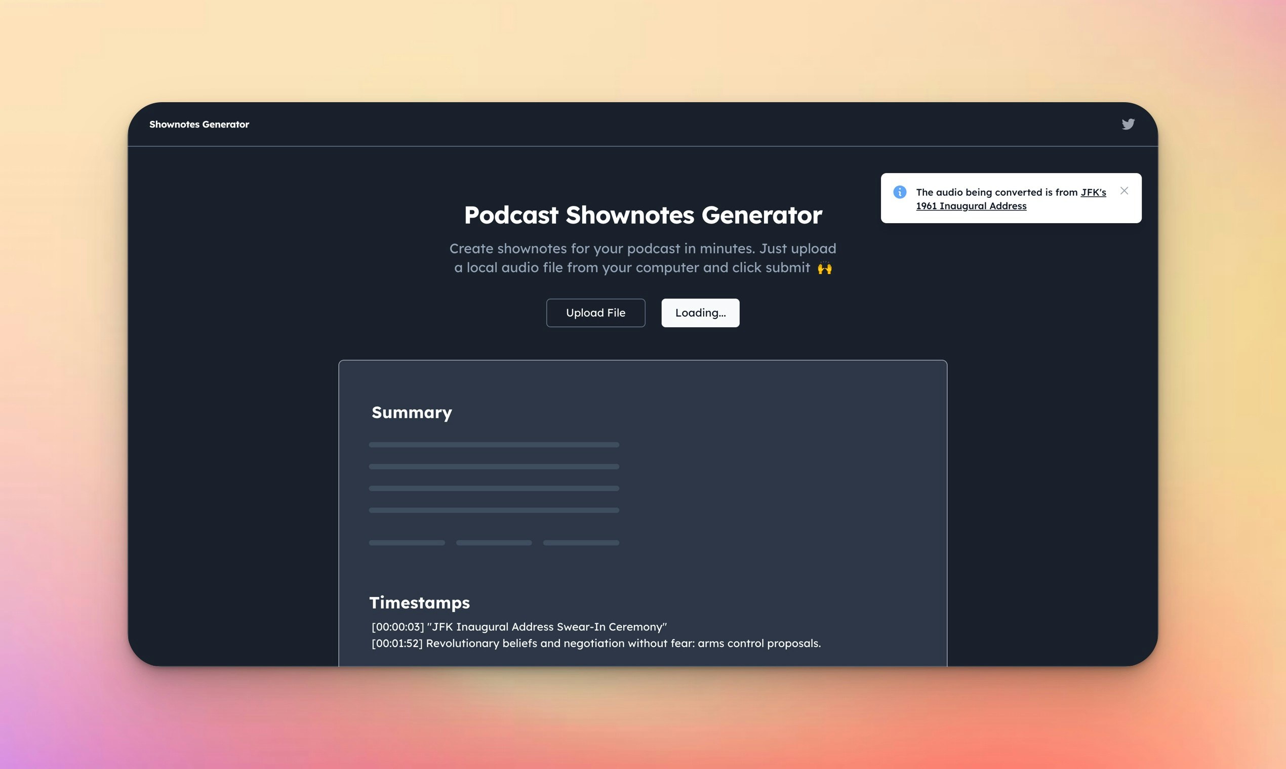 Podcast Showotes Generator media 2