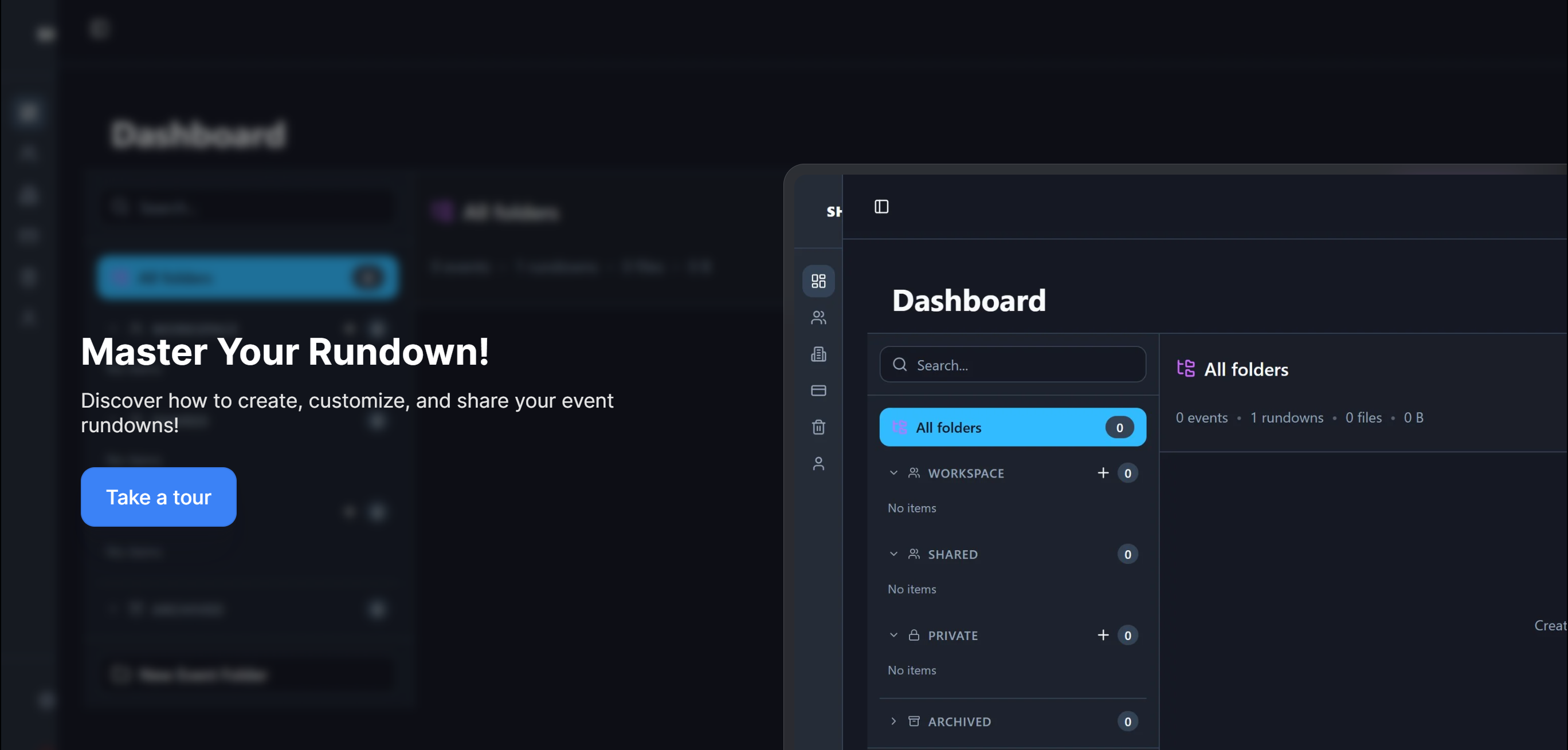 Shownotes - Main product screenshot demonstrating key features and user interface