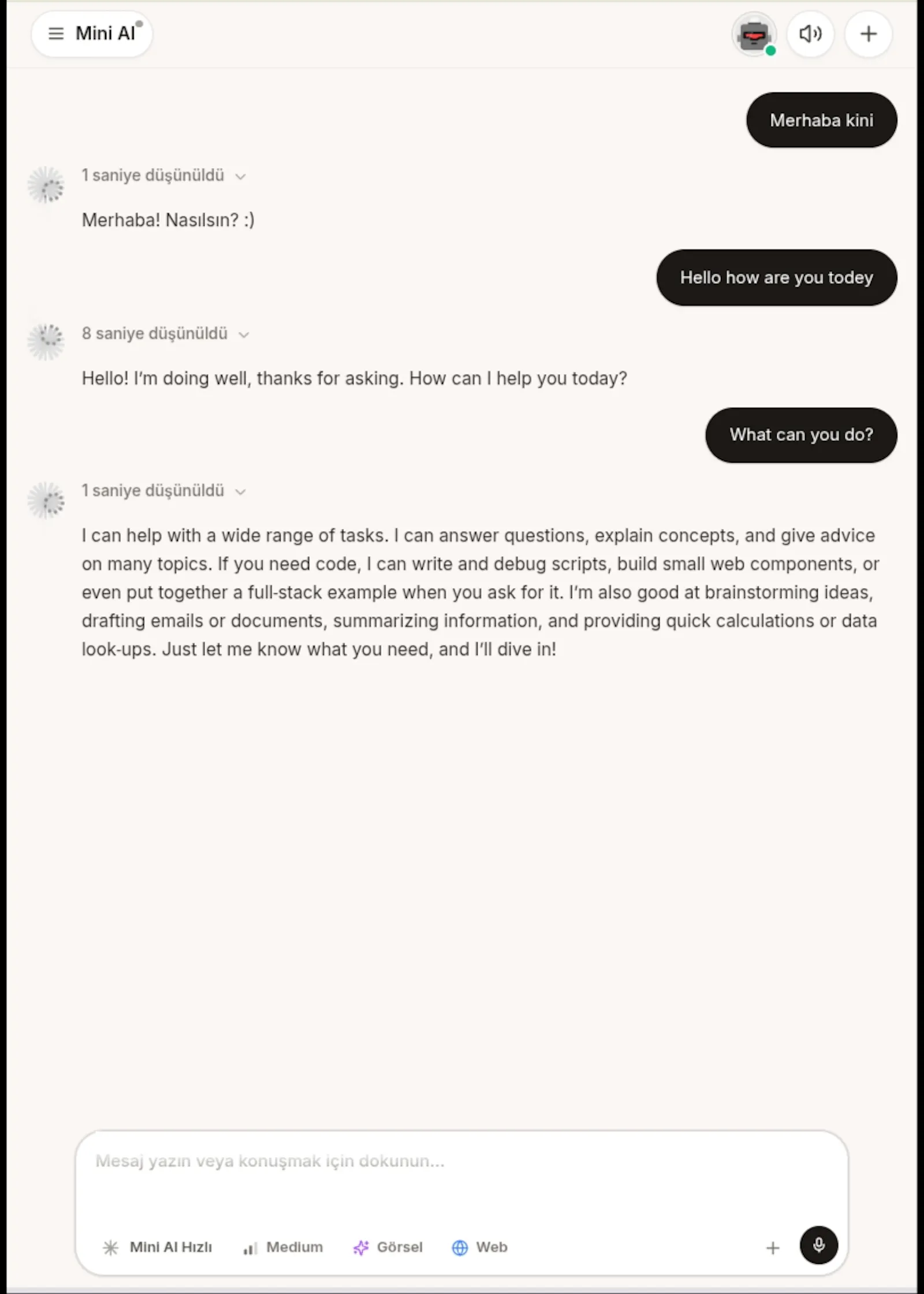 MiniAI Chat SDK  screenshot 1