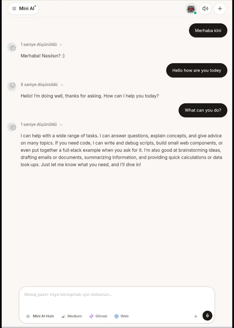 MiniAI Chat SDK  screenshot 1