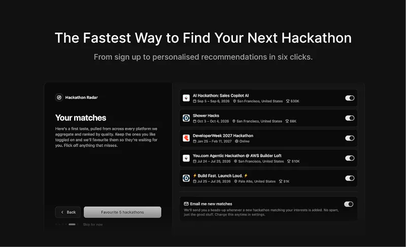Hackathon Radar screenshot 1