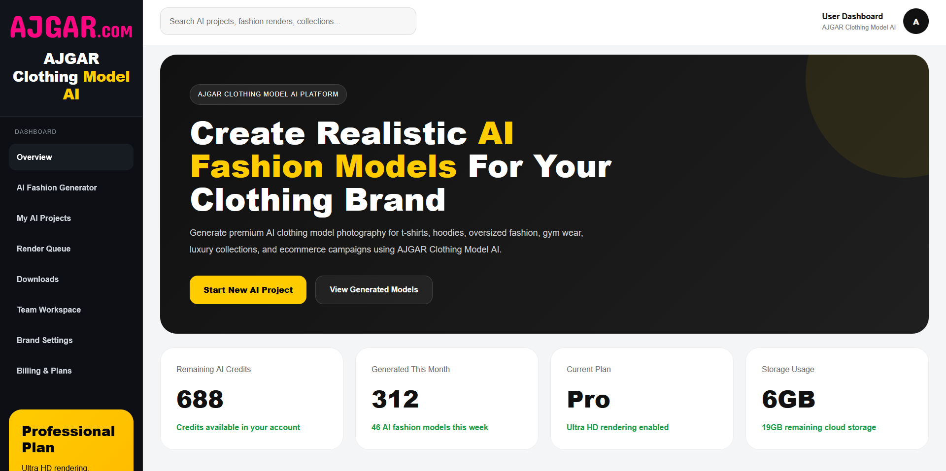 AJGAR Clothing Model AI gallery image