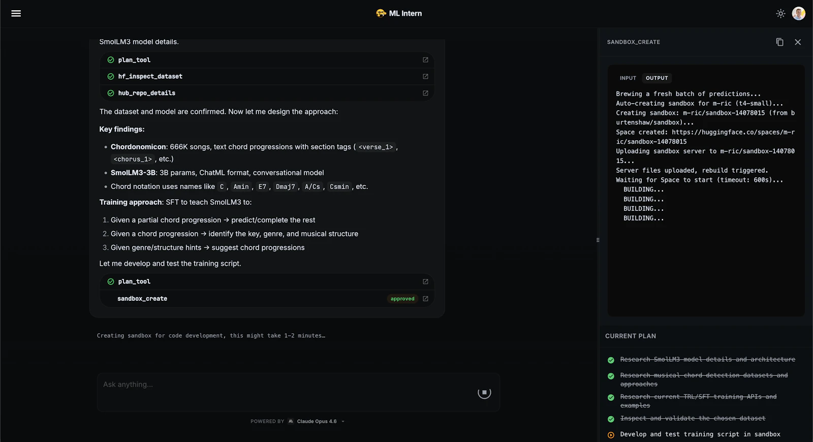 ml-intern screenshot 3