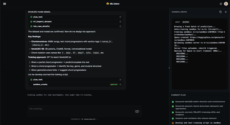 ml-intern screenshot 3