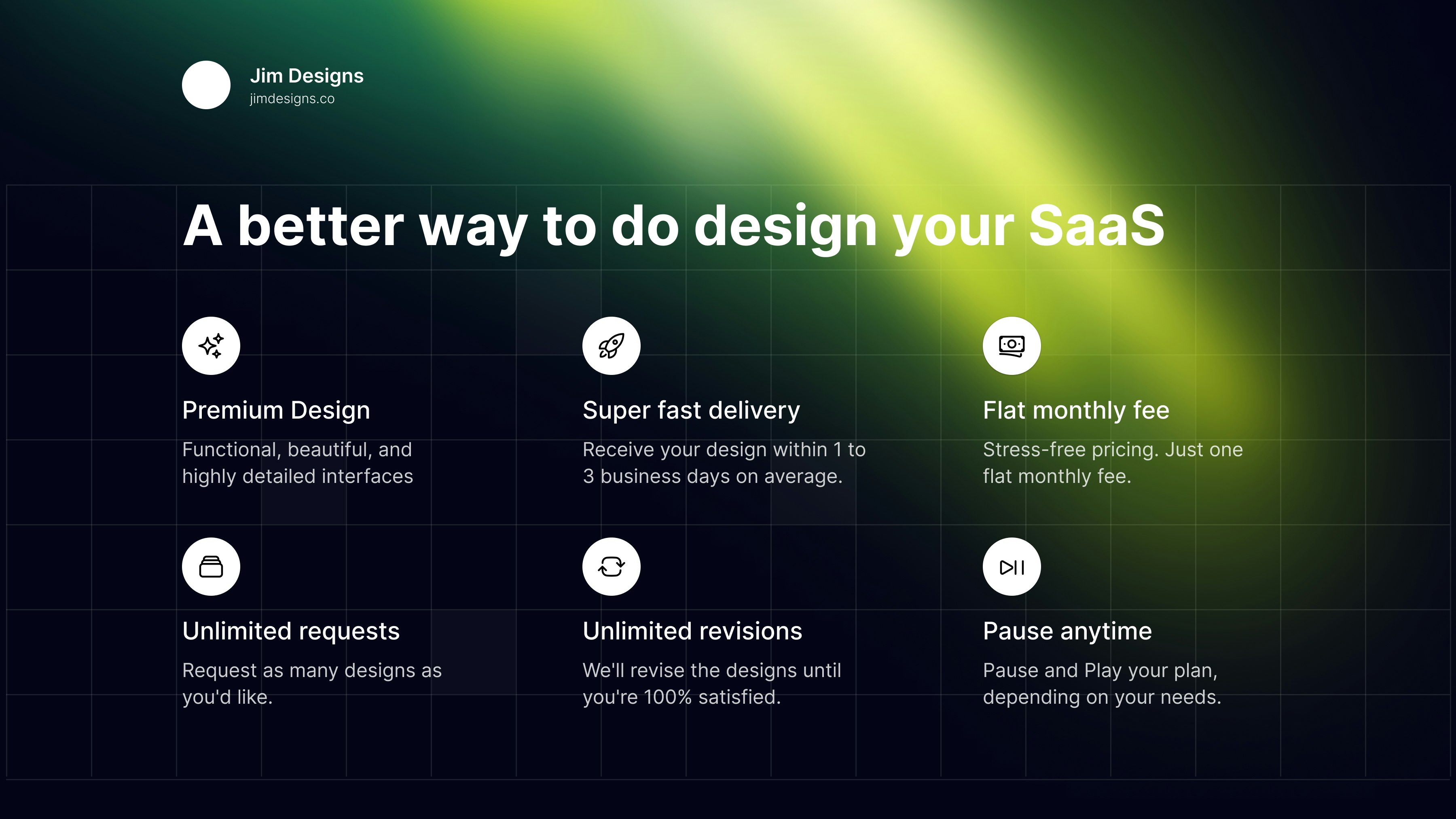 Jim Designs - SaaS ve Web Uygulamaları için Sınırsız Premium Tasarımlar medya 2