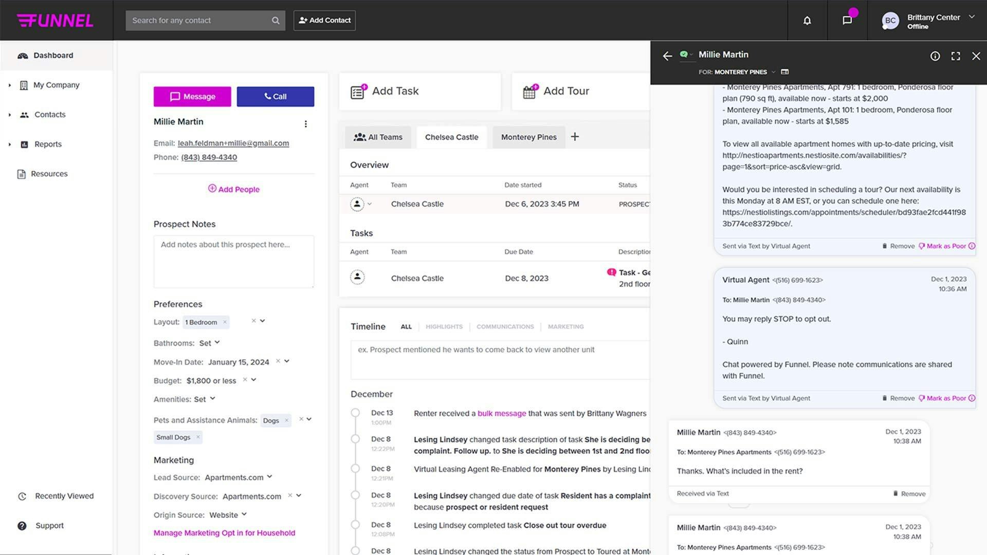 Funnel Leasing - Screenshot 5 showing product features and functionality