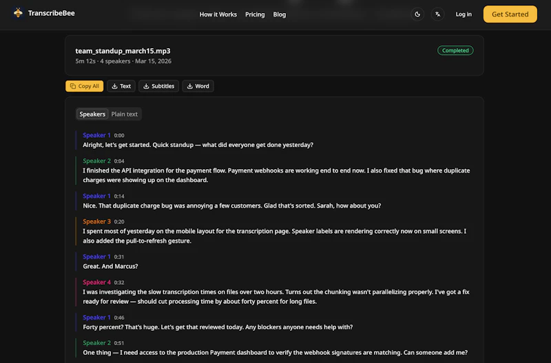 TranscribeBee screenshot 3