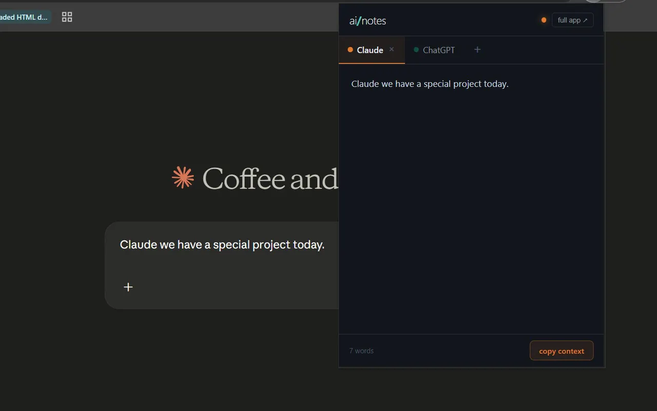 ai/notes — one notepad. every ai. gallery image