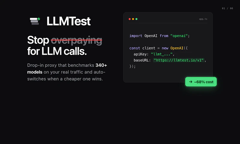 LLMTest screenshot 1