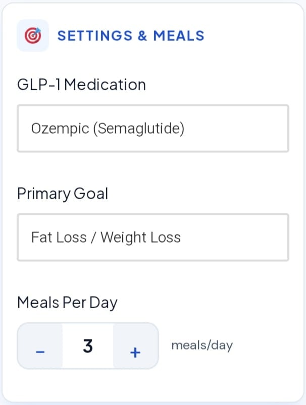 GLP-1 Protein Calculator gallery image