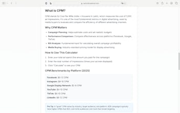 CPM Calculator gallery image