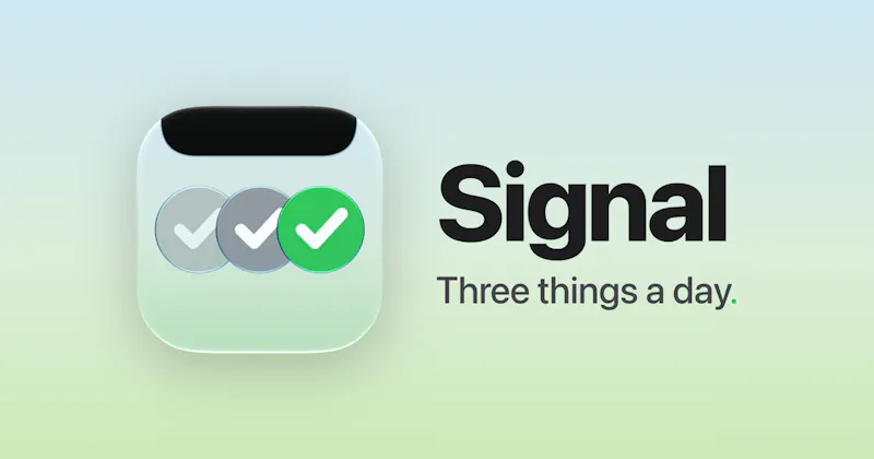 Signal: Three things a day screenshot 1