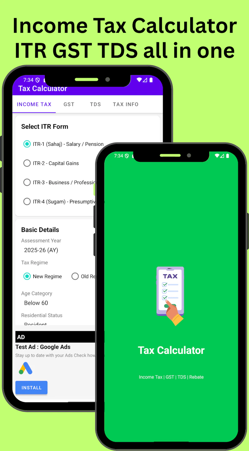 Income Tax & GST Calculator screenshot 1