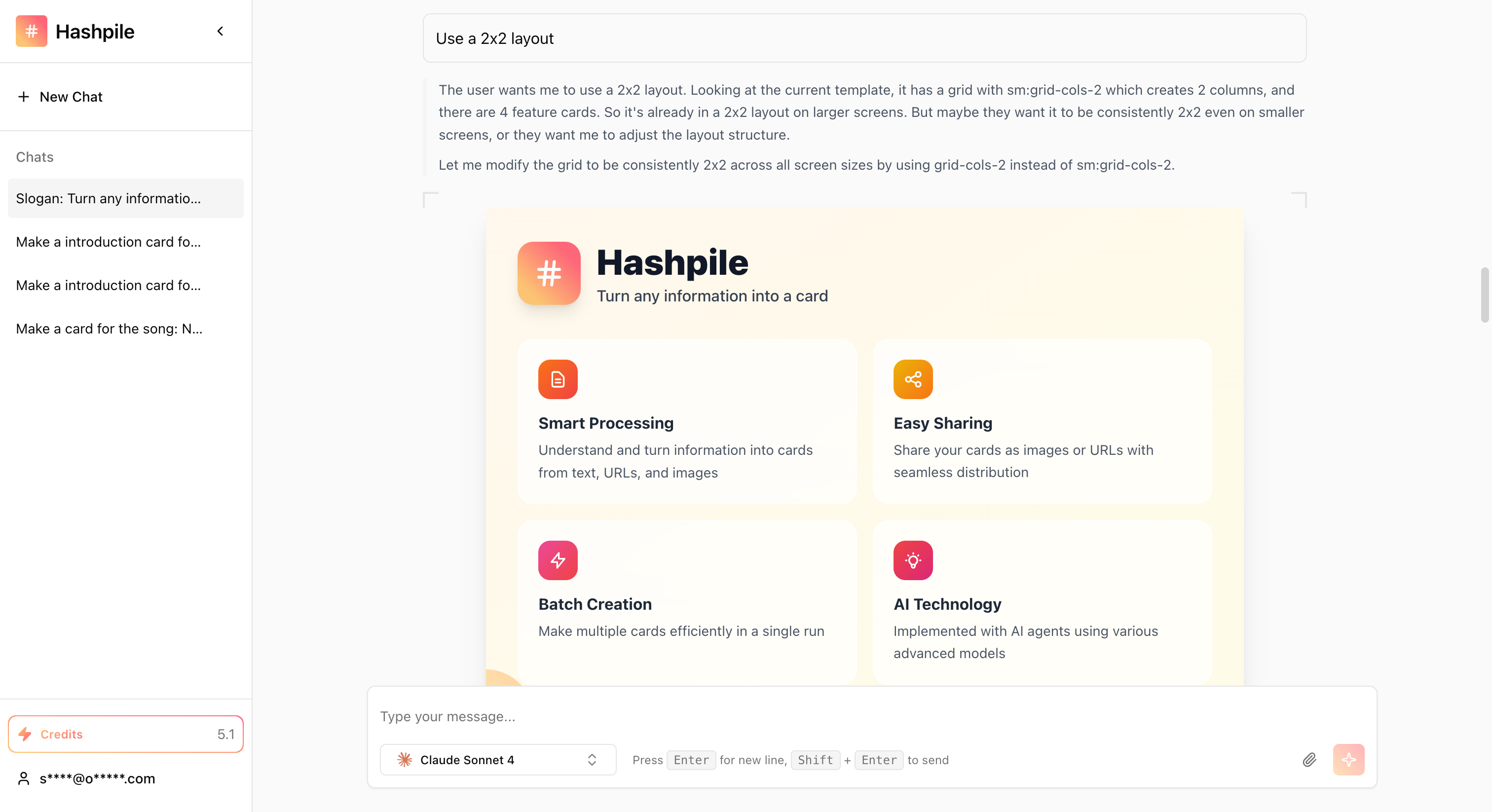 Média Hashpile - Transformez les informations en cartes avec l'IA 3