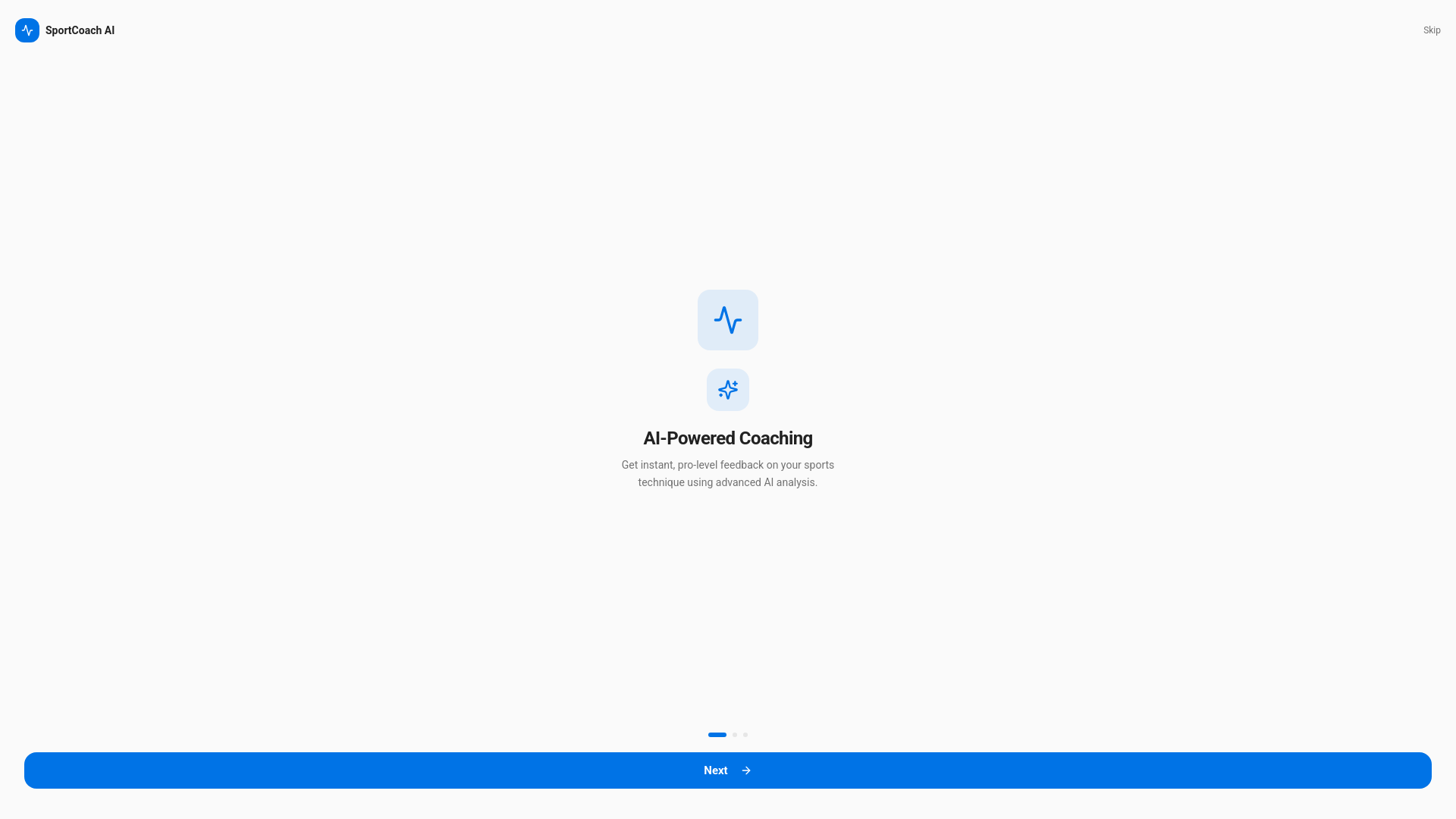 Proformance sports ai - Main product screenshot demonstrating key features and user interface