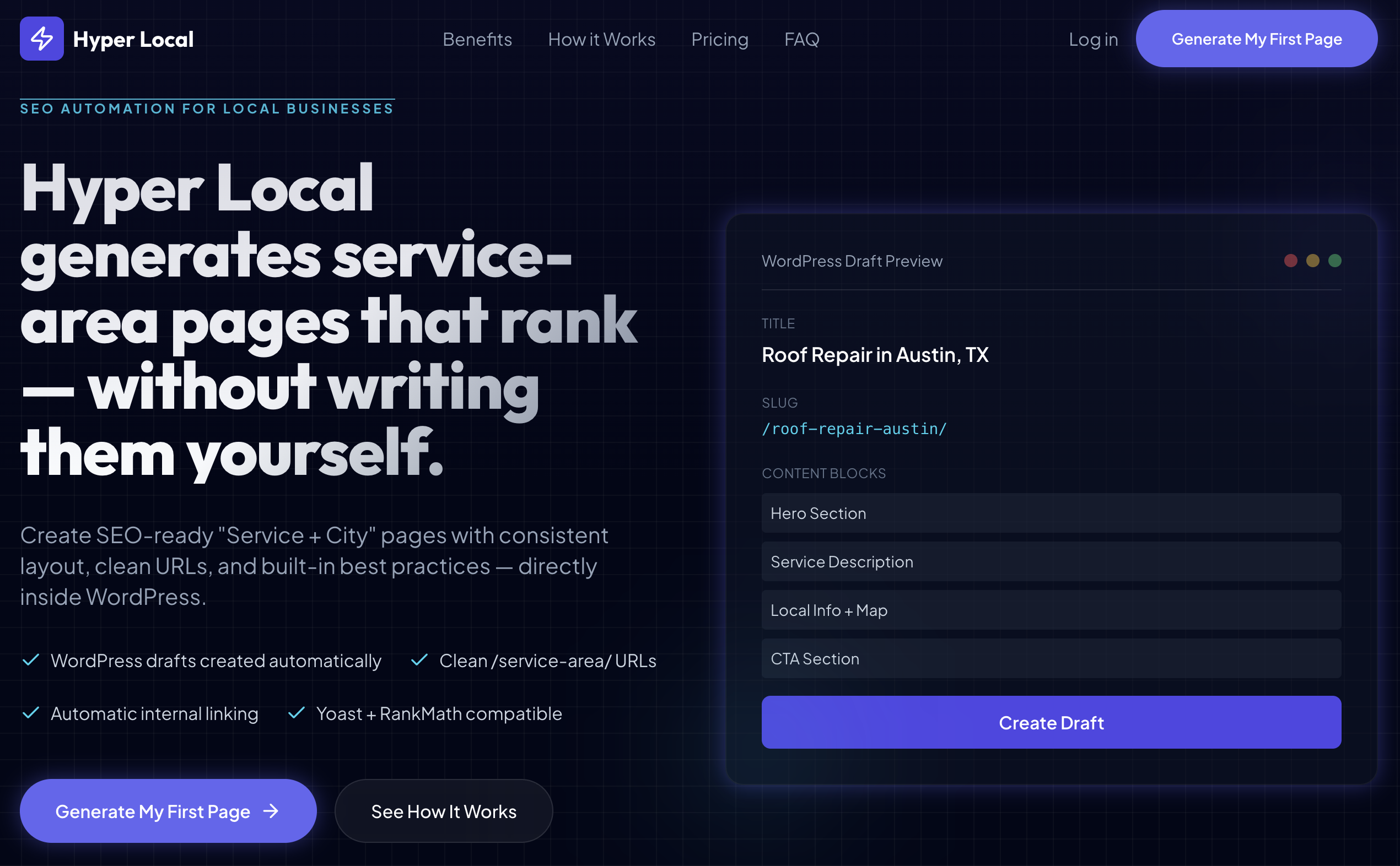 Hyper Local SEO - Main product screenshot demonstrating key features and user interface
