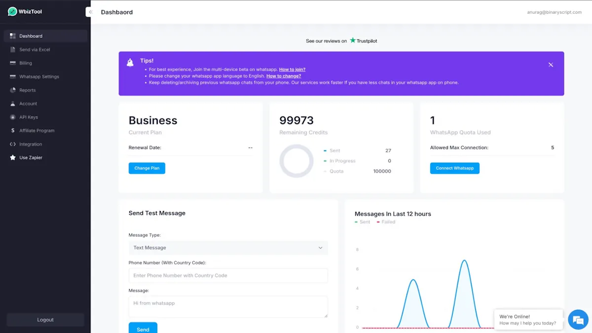 WbizTool - Personal Whatsapp API