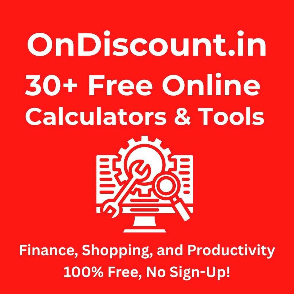 Média OnDiscount.in - Calculatrices et outils gratuits en ligne 3