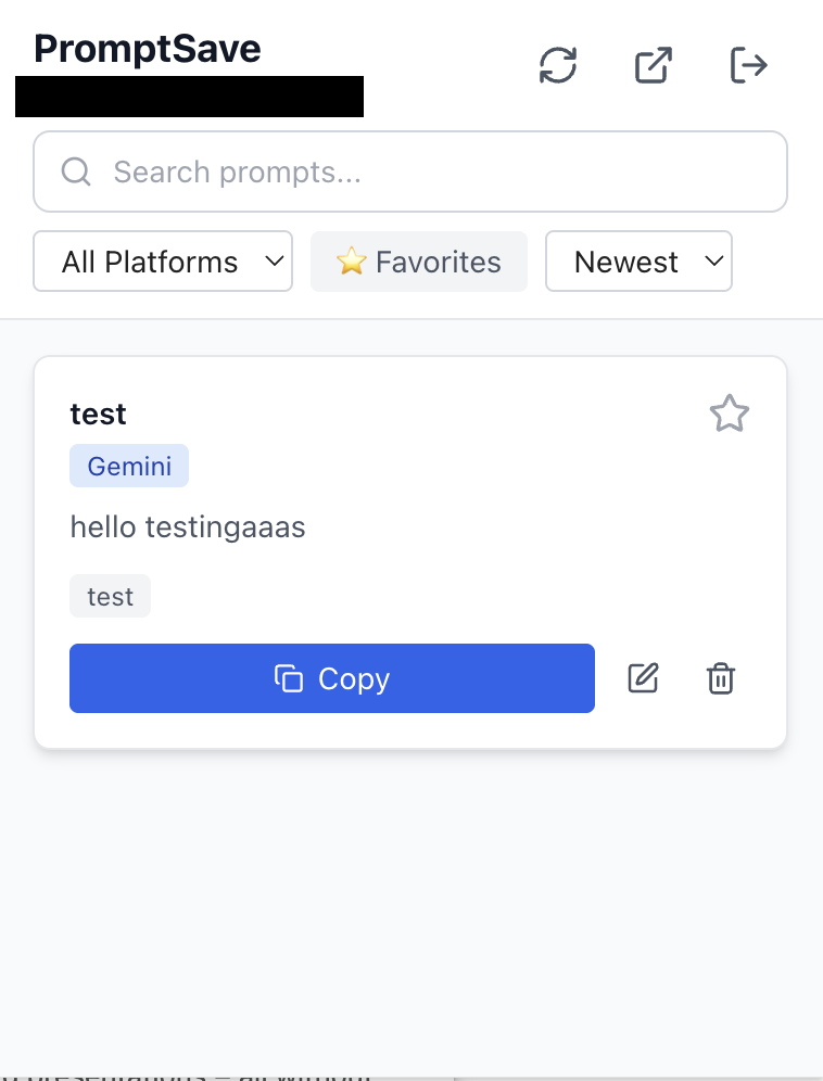 PromptSave gallery image