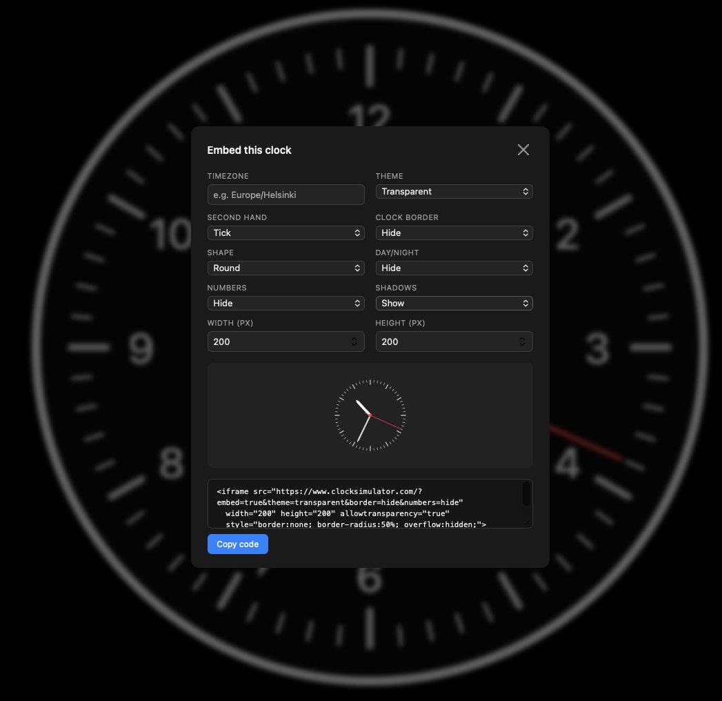 clocksimulator.com gallery image