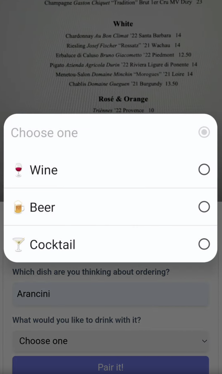 startuptile Sommel-ai-Discover the perfect wine pairing in seconds!